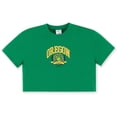 thumbnail image 1 of Girls Youth ZooZatz Green Oregon Ducks Laurels Tri-Blend Cropped T-shirt, 1 of 1