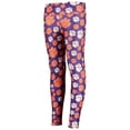 thumbnail image 1 of Girls Youth ZooZatz Orange/Purple Clemson Tigers Stacked Mascot Leggings, 1 of 1