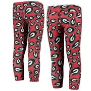 Girls Youth ZooZatz Red/Black Georgia Bulldogs Stacked Mascot Leggings