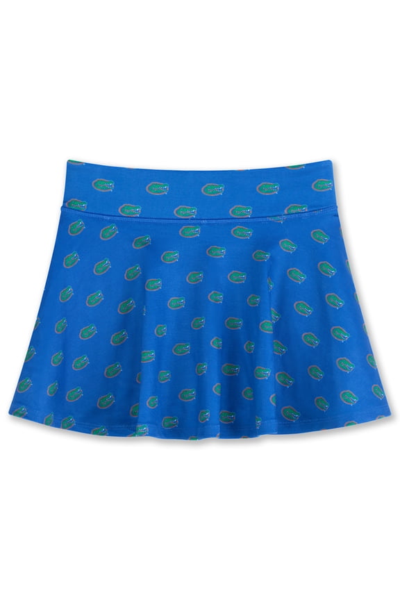 Girls Youth ZooZatz Royal Florida Gators All-Over Print Tennis Skort