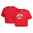 thumbnail image 1 of Girls Youth ZooZatz Scarlet Ohio State Buckeyes Laurels Tri-Blend Cropped T-shirt, 1 of 3
