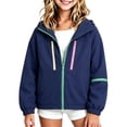 thumbnail image 1 of Girls Zip Hoodies Long Sleeve Solid Loose Jacket Sweatshirt Teens Fashion Winter Clothes Blue 9-10Years, 1 of 7
