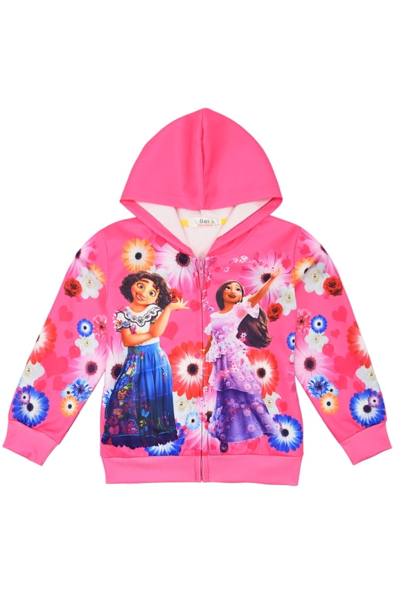 Girls Zip Up Hoodie Jacket Sweatshirt With Pockets