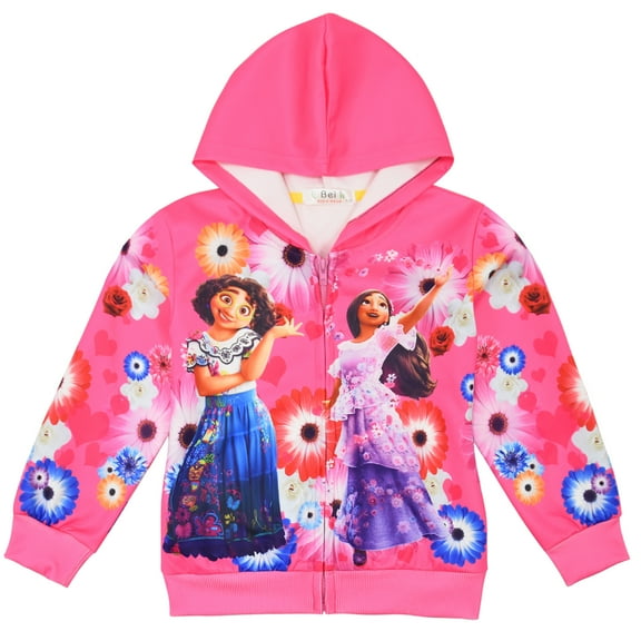 Girls Zip Up Hoodie Jacket Sweatshirt With Pockets