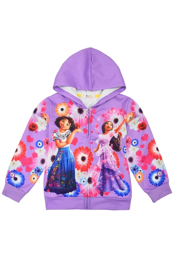 Girls Zip Up Hoodie Jacket Sweatshirt With Pockets