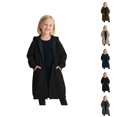 thumbnail image 1 of Girls Zip Up Hoodie Long Sleeve Hooded Sweatshirt Loose Fit Long Jacket 3-13 Years, 1 of 4