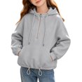 thumbnail image 1 of Girls Zip Up Sweatshirts Size 10-12 Half Zip Long Sleeve Hoodie for Kids Cute Trendy Oversized Pullover Sweatshirt with Pockets, 1 of 8