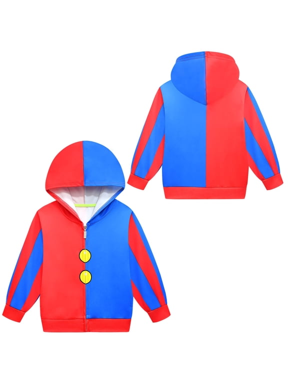 Girls Zip-up Hoodie Jacket Clown 3D Prints Sweatshirts Outer Coat