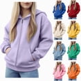 thumbnail image 1 of Girls Zip up Hoodie Trendy 2026 Cute Oversized Zipper Sweatshirt with Pocket Kids Fashion Winter Clothes (Light Purple,5-6 Years), 1 of 6