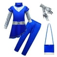 thumbnail image 1 of Girls Zombies Alien Costume Dress Outfits Set Halloween Cosplay with Pant, 1 of 7