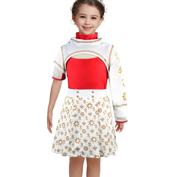 Girls Zombies Cosplay Vampire Costume Halloween Hooded Suit for 4-5Y