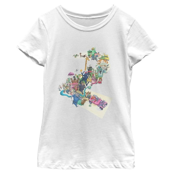 Girls Zootopia 2 Judy and Nick City Adventures T Shirt