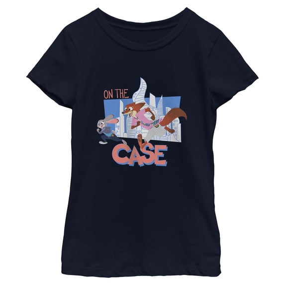 Girls Zootopia 2 Nick and Judy On the Case T Shirt