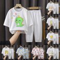 thumbnail image 1 of Girls and Boys Pajamas Sets 2 Piece Long Sleeve Sleepwear Cute Set for Fall Winter 6 12 24 Months 1T 2T 3T 4T 5T 6T Children Coffee,3-4 Years, 1 of 5