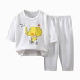 thumbnail image 1 of Girls and Boys Pajamas Sets 2 Piece Long Sleeve Sleepwear Cute Set for Fall Winter 6 12 24 Months 1T 2T 3T 4T 5T 6T Children Light Yellow,2-3 Years, 1 of 5
