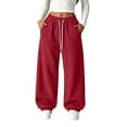 thumbnail image 1 of Girls and Boys Sweatpants, Active Jogger Pants, Casual Pull‑On Bottoms with Drawstring and Pockets Kids Solid Athletic Trackpants, 1 of 9