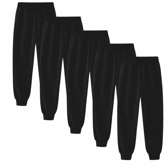 Girls and Boys Sweatpants Boys Toddler 5 Pack Jogger Pants with Pockets Kids Clothes 2T-14