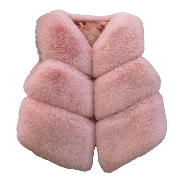 Girls and Toddler Furry Jacket Vest Sleeveless Sherp𝐚 Dress Coat Kids Trendy Princess Winter Warm Waistcoat Cute Cardigan