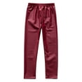 thumbnail image 1 of Girls and Toddler Halloween Leggings Faux Leather Tights Stretchy Slim Fit Pants Fall Winter Hip Hop Streetwear Crop Outfit, 1 of 6