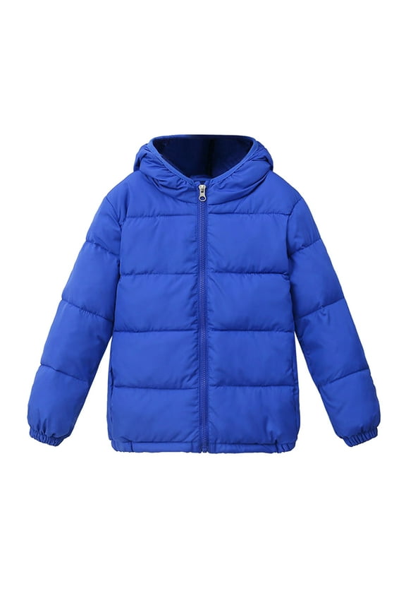 Girls and Toddlers' Lightweight Hooded Puffer Jacket Packable Winter Down Coats Kids Warm Zipper Up Quilted Outerwear Pockets