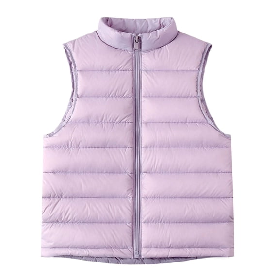 Girls and Toddlers' Lightweight Water-Resistant Packable Puffer Vest Winter Warm Quilted Padded Outerwear Boy Sleeveless Coat