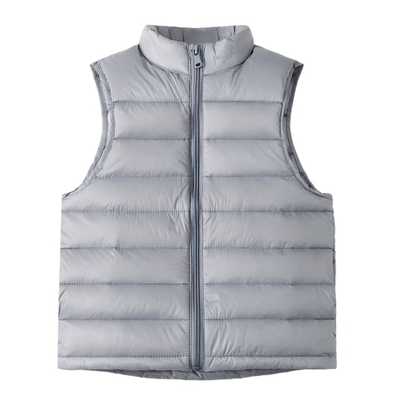 Girls and Toddlers' Lightweight Water-Resistant Packable Puffer Vest Winter Warm Quilted Padded Outerwear Boy Sleeveless Coat