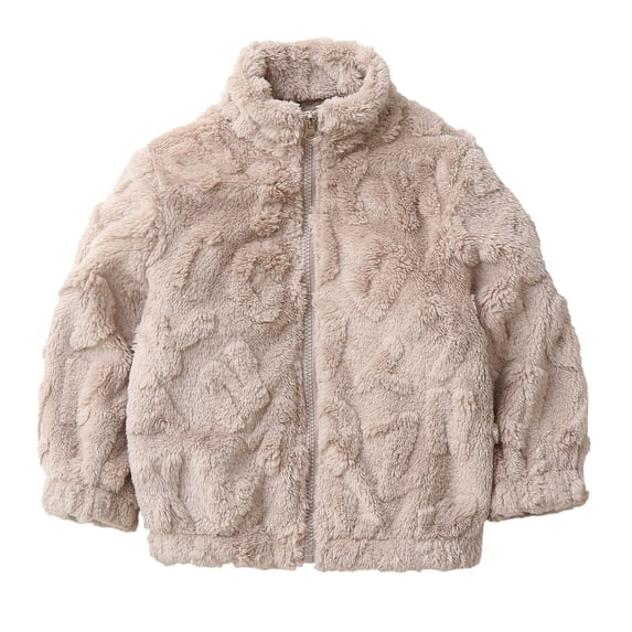 Girls and Toddlers' Sherpa Fleece Full-Zip Jacket Kids Packable Down Jacket