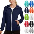 thumbnail image 1 of Girls and Toddlers Windbreaker Jacket Waterproof Solid Color Long Sleeve Windproof Hooded Children Hiking Jacket, 1 of 8