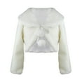 thumbnail image 1 of Girls 𝐅aux 𝐅𝐮𝐫 Dress Coat Toddler Girl Shru𝐠 Cardigan 𝐁olero Jacket Toddler Princess Cape Winter Cape Windproof Cloak, 1 of 9