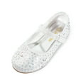 thumbnail image 1 of Girls ballerina flats with sparkling rhinestones and classic Mary Jane strap perfect for formal or special occasions, 1 of 6