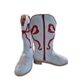 thumbnail image 1 of Girls embroidered bow western cowboy boots Red 13 toddler, 1 of 14