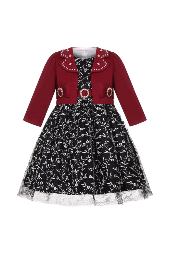 Girls formal Dress Layered Cake Tutu Skirt Piano Recital Performance Party Occasion Clothes