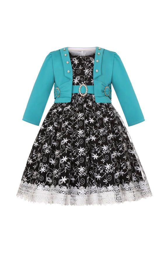 Girls formal Dress Layered Cake Tutu Skirt Piano Recital Performance Party Occasion Clothes