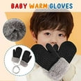 thumbnail image 1 of Girls gloves for cold weather Hwkond 1PC Double Layer Soft And Comfortable Children Gloves 1-4 Years Old, 1 of 6
