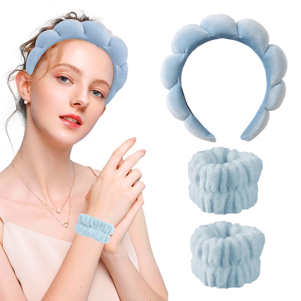 Girls' headband and wrist band hairband, women's skin care headband for