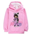 thumbnail image 1 of Girls' hoodie APHMAU children's autumn and winter thick fleece hooded sweatshirt double-layer thick non inverted fleece hooded sweatshirt suitable for 5-13 years old, 1 of 4