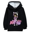 thumbnail image 1 of Girls' hoodie APHMAU children's autumn and winter thick fleece hooded sweatshirt double-layer thick non inverted fleece hooded sweatshirt suitable for 5-13 years old, 1 of 4