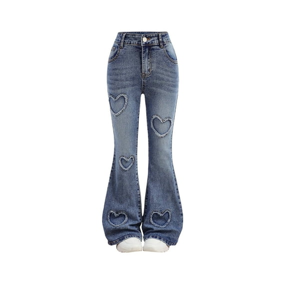 ICCAZX Streetwear Cropped Flare Jeans (Girls 8-12)