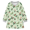 thumbnail image 1 of Girls' long-sleeved dress Red Cherry Girls' A-line dress with ribbed cuffs Soft and comfortable, 1 of 6