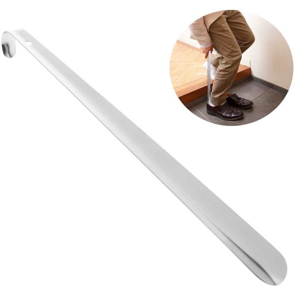 Girls'love talk 1 Piece Stainless Steel Shoehorn, Metal Shoehorn Long Shoehorn, Very Stable Design, for Everyone, 42 cm
