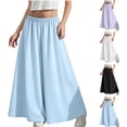 thumbnail image 1 of Girls's Wide Leg Pants Lightweight Summer Joggers with Elastic Waist, Athletic Pants for Kids, Quick Dry, Breathable Outdoor Trousers Purple 8-9Years, 1 of 6