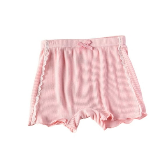Girls'shorts Toddler Kids Girls Summer Insurance Underpants Layer Front Shorts Thin Breathable Solid Color Pants Lounge Shorts Pink 3 Years-4 Years