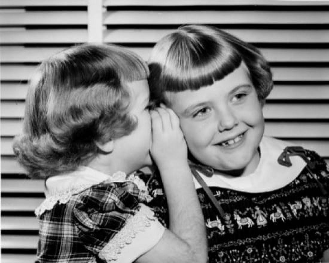 Girls telling secrets Canvas Art - (24 x 36)