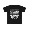 thumbnail image 1 of Girls who watch football not weird they are a gift Unisex T-shirt S-3XL, 1 of 2