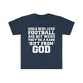 thumbnail image 1 of Girls who watch football not weird they are a gift Unisex T-shirt S-3XL, 1 of 2