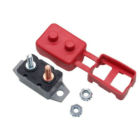 Girlsshop 10-50A Amp 12V Circuit Breaker & Cover Dual Battery Fuse Automatic Auto Reset,AR-30A