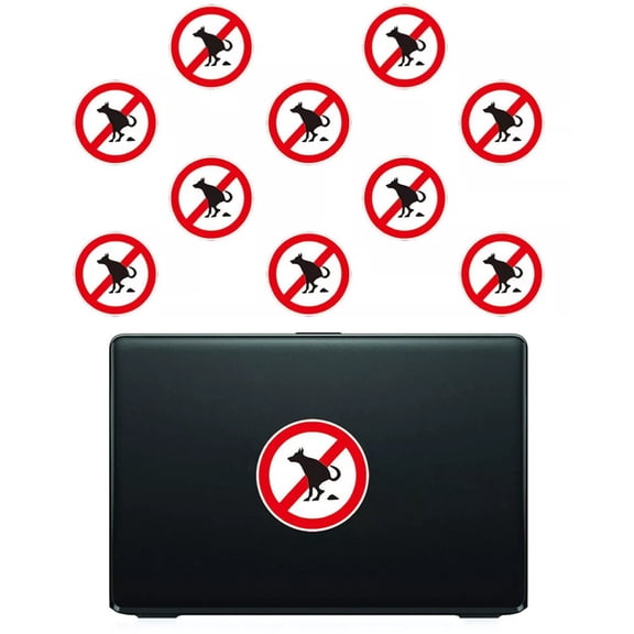 Girlsshop 10 Sheets No Peeing Dog Poop Signs For Property No Peeing Dog Poop Stickers