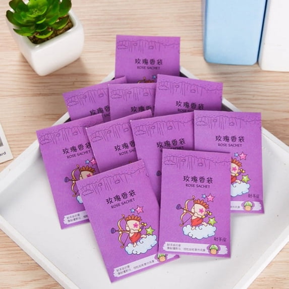 Girlsshop 100Pcs Natural Smell Incense Bag Closet Sachet Fragrance Paper Pocket