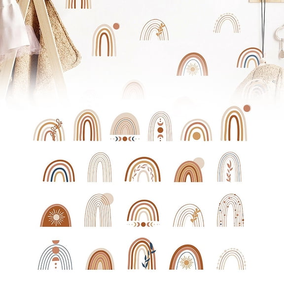 Girlsshop 21 Rainbow Clouds Removable Wall Decals Stickers Nursery Home Kids Bedroom