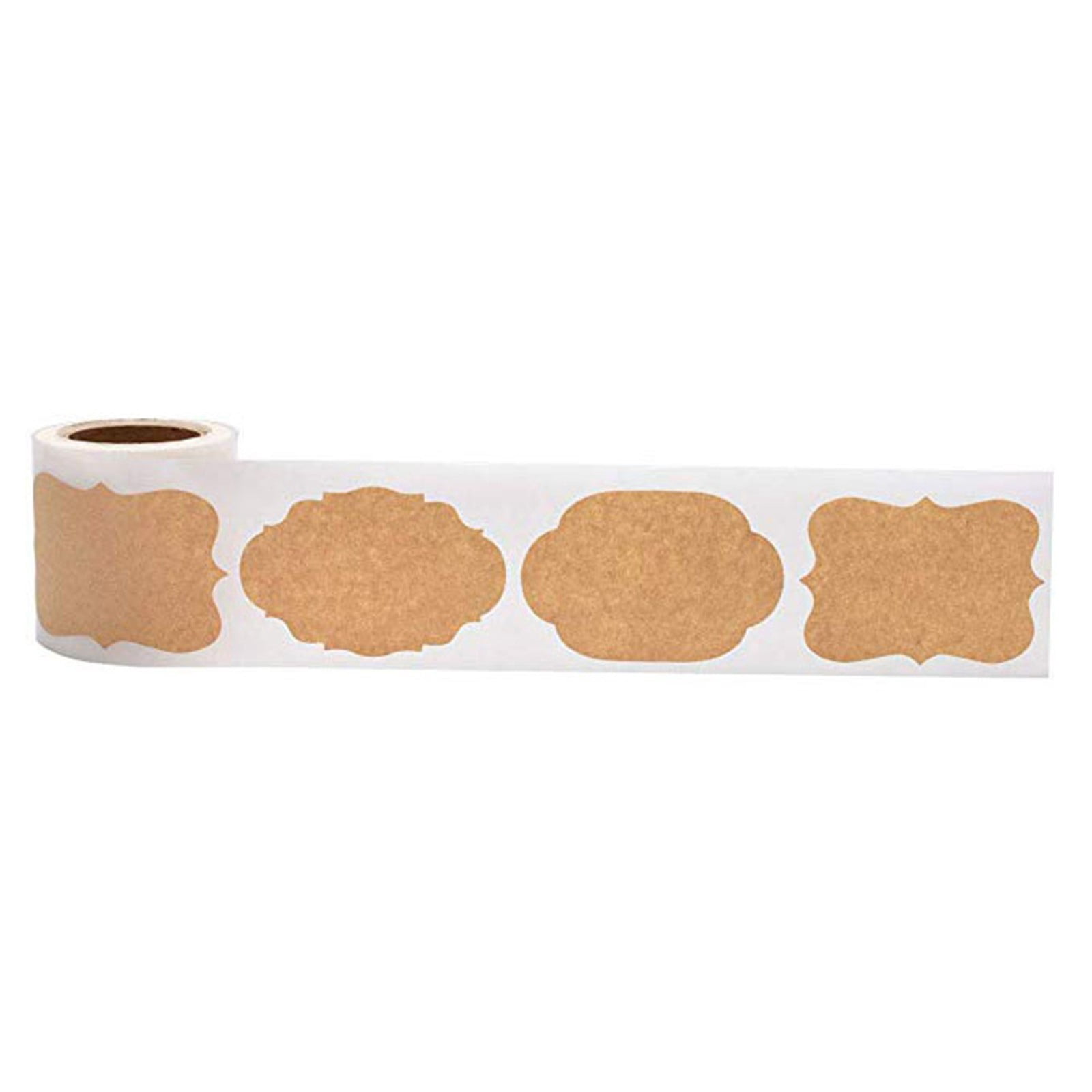 Girlsshop 300 Pcs Kraft Packaging Label Sticker Vintage Blank ...